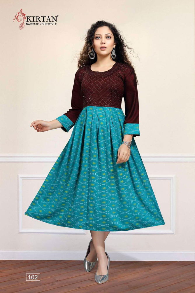 Kirtan Glamour 1 Regular Wear Rayon Designer Kurti Collection